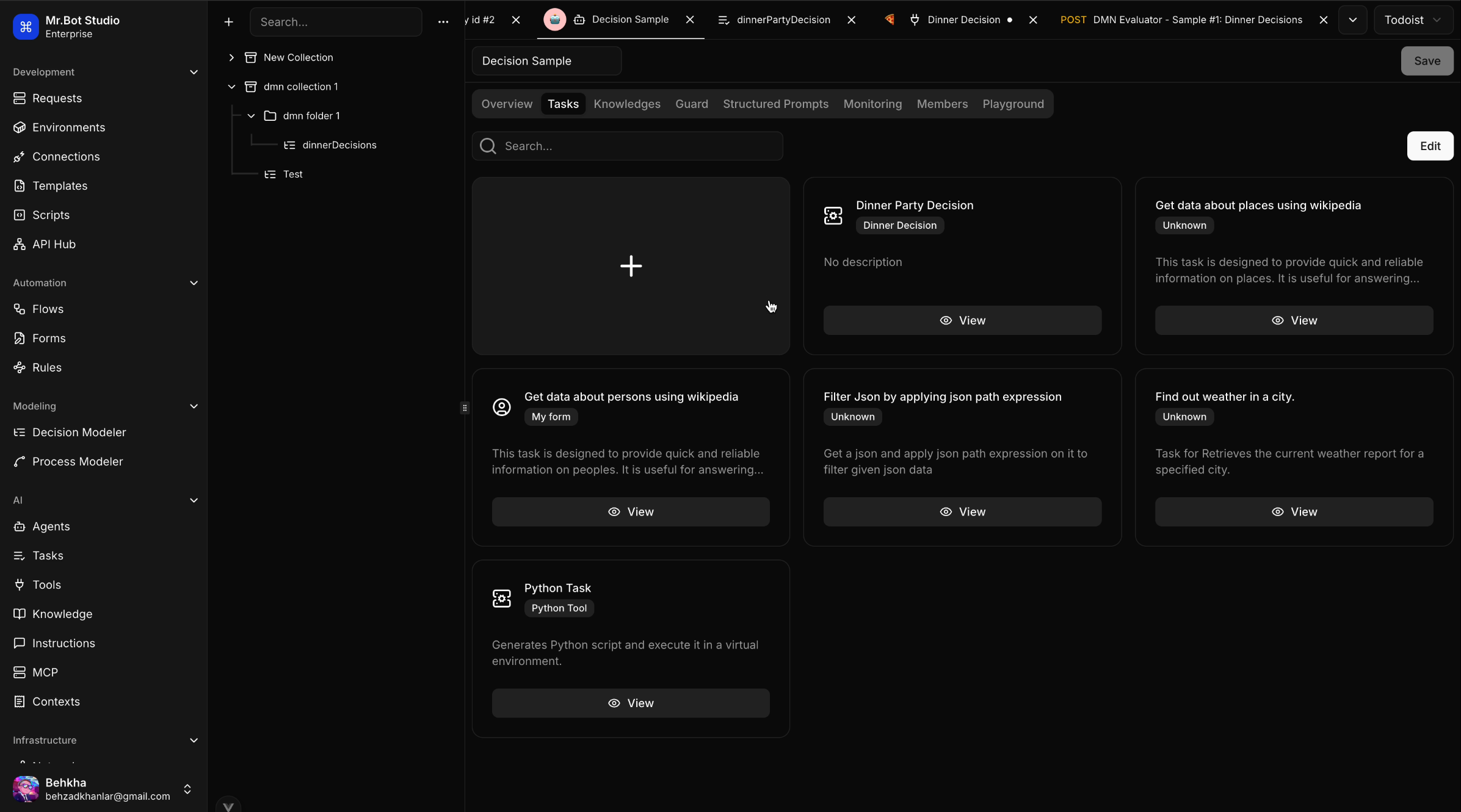 Mr.Bot Studio agent configuration